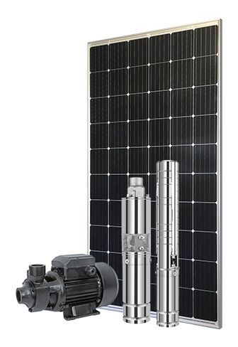 panneau solaire avec pompes solaires : pompe immergée et de surface