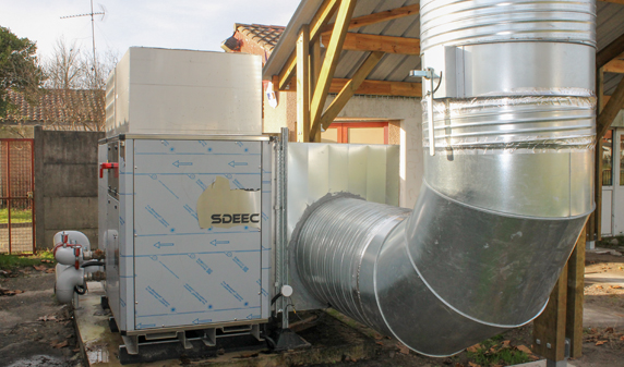 centrale à traitement d'air pour une ombrière